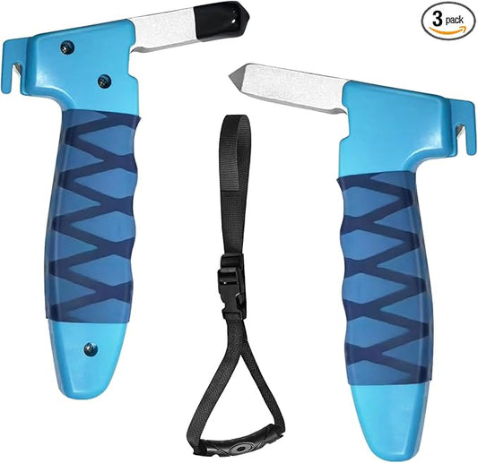 2 Pack Car Handle Assist for Elderly, Auto Cane Portable Vehicle Support Handle, 3 in 1 Multifunctional Standing Mobility Aid Tool for Elderly, Car Strap with Nylon Band (Blue)