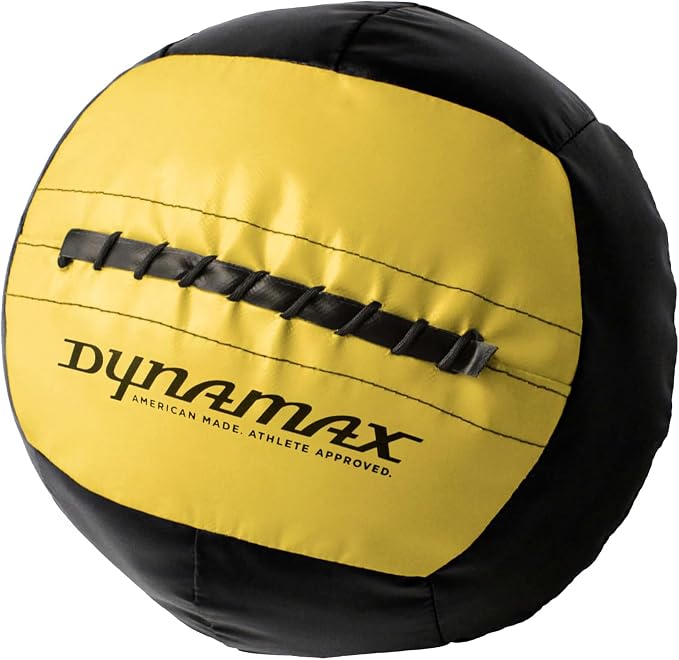 Dynamax Standard Medicine Ball, 4–30 lb Soft Shell Wall Ball, 14-Inch Weighted Exercise Ball for Strength Training, Core Workouts, Conditioning & Functional Fitness