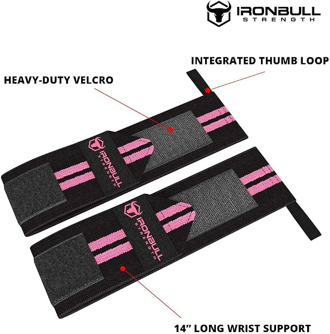 Women Wrist Wraps with Thumb Loops - 12" Professional Grade - Wrist Support Brace and Compression for Cross Training, Weight Lifting, Powerlifting, Strength Training