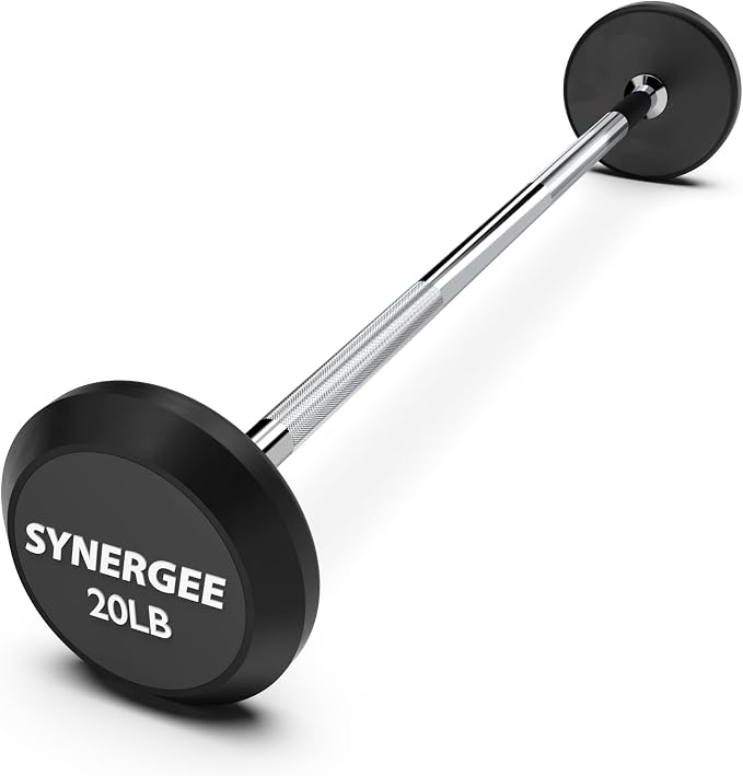 Synergee Fixed Barbell – Pre Weighted Straight Steel Bar