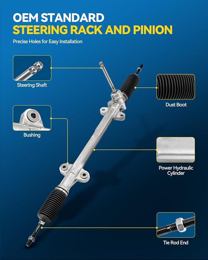 PHILTOP Power Steering Rack and Pinion for 08-12 Elantra 2.0L, 10-13 Forte | No.972691, 565002H300, 565002H200