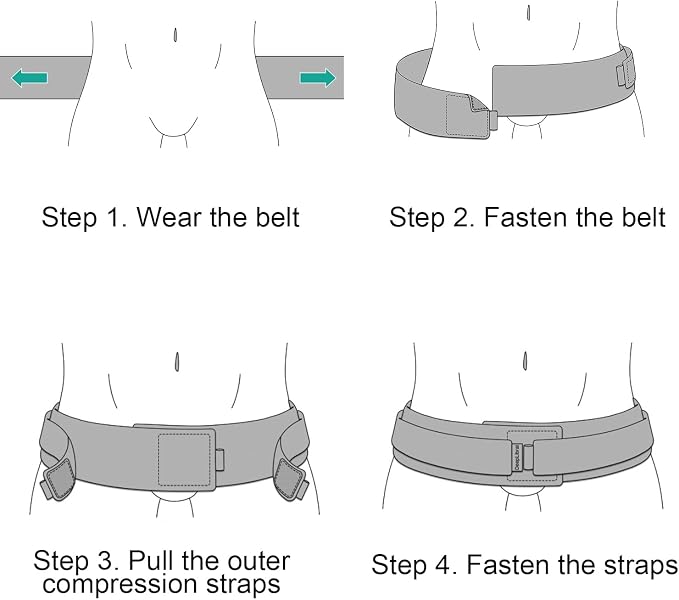 Lightweight Back Brace for Lower Back Pain Under Clothes - Relief from Sciatica, Hip and Spine Pain - Breathable & Adjustable Lumbar Support Belt for Home, Work and Exercise - Suitable for Women&Men