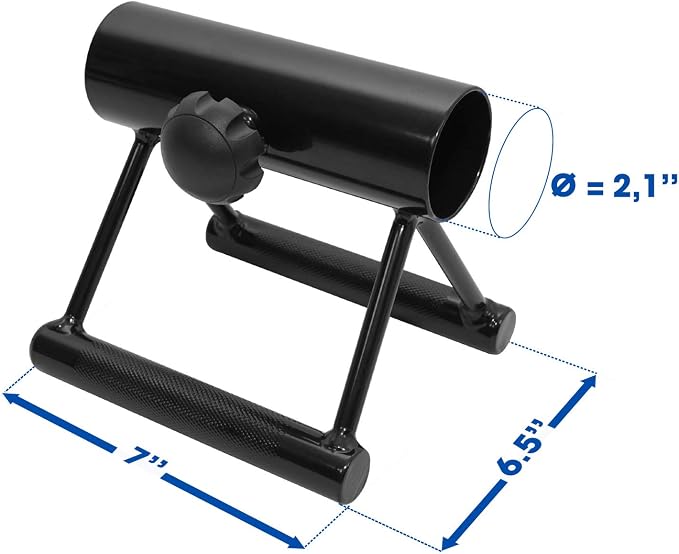 Yes4All Exercise Machine Adjustable T Bar Row Attachment, D Row Handle/Landmine Handle Attachment with Textured Rubber Handles