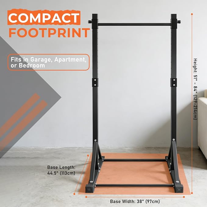 Freestanding Pull Up Bar Stand, Adjustable Chin Up Bar Outdoor | 440LBS Capacity, 7ft Tall Adjustable Stand, Strength Training, Home Gym, Outdoor Workout, Calisthenics Station