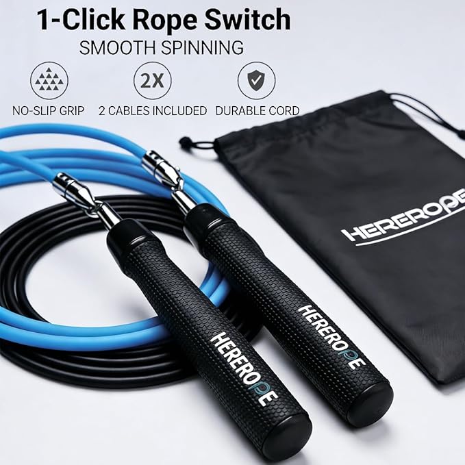 Interchangeable Weighted Jump Rope for Men and Women Fitness - Customizable Mix & Match Skipping Ropes Set, Adjustable, Durable & Versatile | Ideal for Beginners to Pros, Training & Daily Workouts