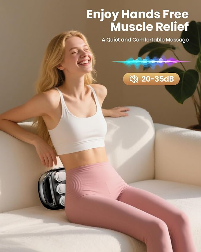 6-Head Massage Gun, Deep Tissue Back Massager with 9 Adjustable Intensities & 9 Modes, Electric Percussion Massager, Gun Tool for Back/Shoulders/Legs/Arms/Neck (6 Head)