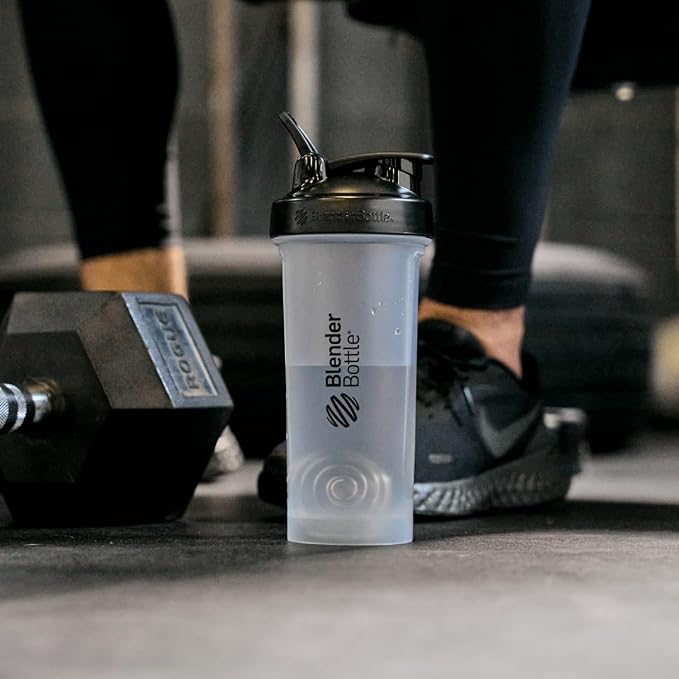 BlenderBottle Classic V2 Plastic Shaker Bottle 20 oz Clear/Black