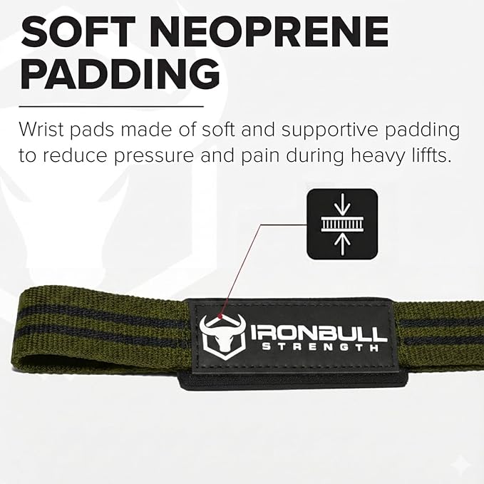 Lifting Wrist Straps for Weightlifting (1 Pair) – Padded Lifting Straps for Deadlifts, Powerlifting, Strength Training & Bodybuilding – Gym Straps for Men & Women
