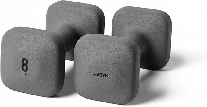 WeGym Square Dumbbells for Home Gym, Hand Weights for Strength Training