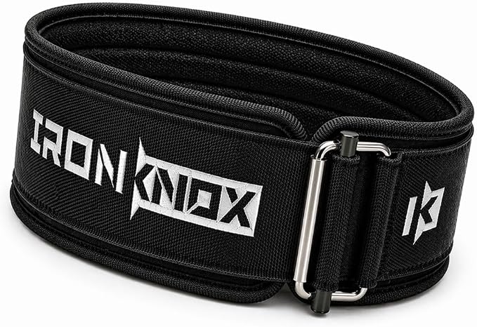 Premium Weight Lifting Belt, 4 Inch Weight Belt for Men and Women with Self Locking Metal Buckle for Maximum Support, Weightlifting Belt for Squat or Deadlift, Durable Gym Belt for Men