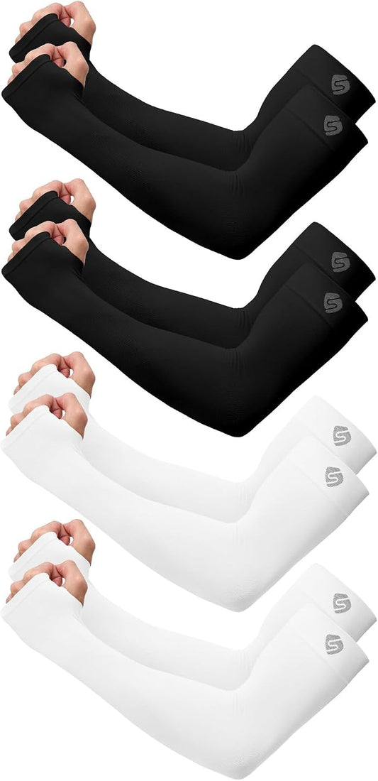 Arm Sleeves for Men Women UV Sun Protection Compression Arm Warmer Tattoo Cover Up, Sports Golf Cooling Sleeves