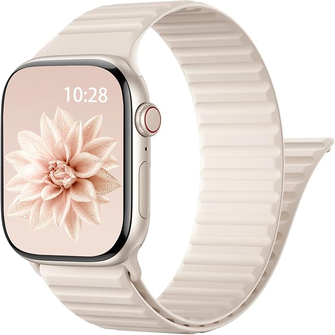 Patented Magnetic Silicone Sport Band for Apple Watch Bands for Women Men | Soft Silicone Solo Loop 40mm 38mm 41mm 44mm 45mm 42mm 49mm, Sport Strap for iWatch Series 11 10 9 8 7 6 5 4 3 2 1 SE Ultra