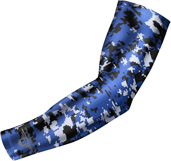 Bucwild Sports Compression Arm Sleeve - Youth & Adult Sizes - Baseball Football Basketball Sports (1 Arm Sleeve)