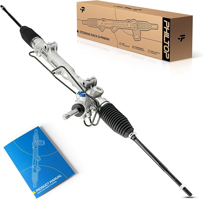 PHILTOP Steering Rack and Pinion for Grand Caravan, Town & Country, Voyager | 2011-2020 Grand Caravan, 2011-2016 Town & Country, 2020-2021 Voyager, 2012-2015 C/V No.223084, 5151705AF, 5151705AE