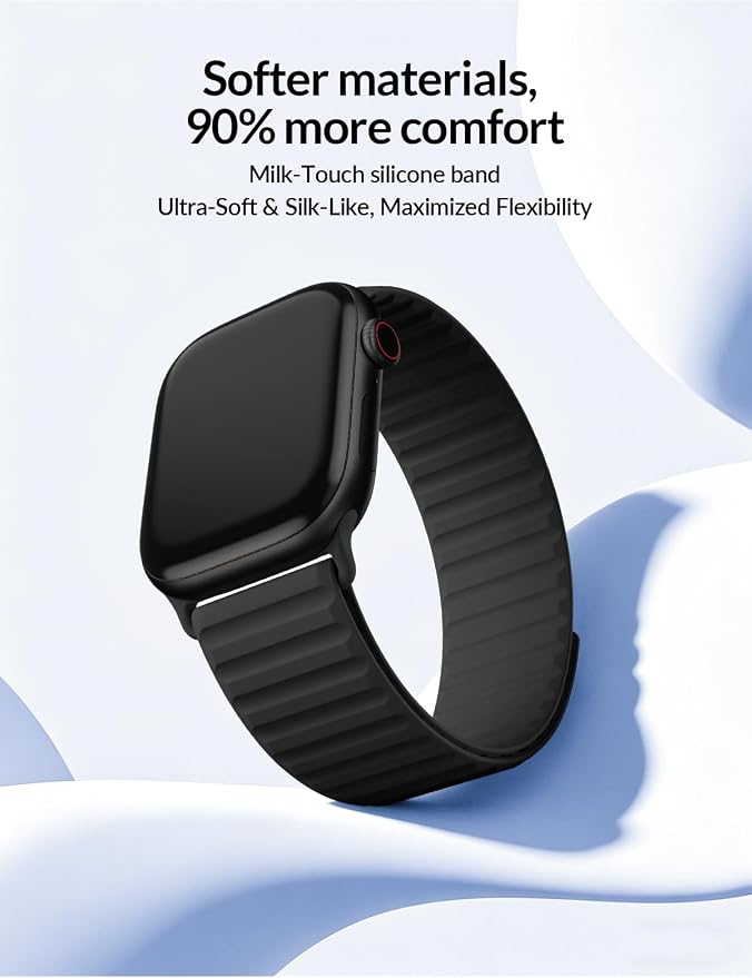 Patented Magnetic Silicone Sport Band for Apple Watch Bands for Women Men | Soft Silicone Solo Loop 40mm 38mm 41mm 44mm 45mm 42mm 49mm, Sport Strap for iWatch Series 11 10 9 8 7 6 5 4 3 2 1 SE Ultra