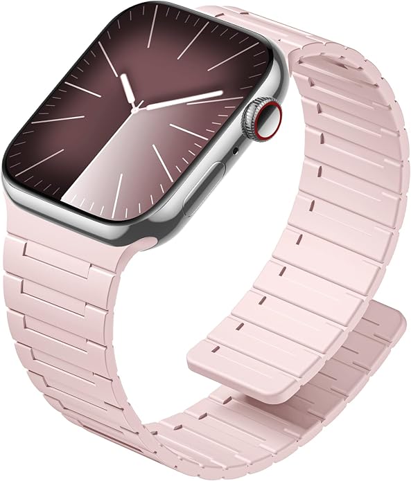 SNBLK Magnetic Watchband Compatible with Apple Watch for Men 44mm 45mm 46mm 49mm 42mm 41mm 40mm 38mm Women, Silicone Sport Strong Magnet Strap for iWatch Series 11 Ultra 3 Ultra 2 Se 10 9 8 7 6 5 4 1