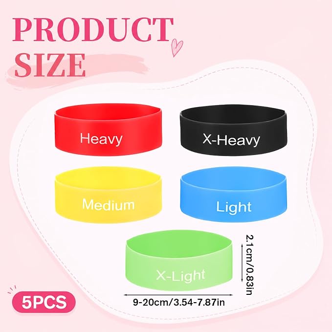 JJUNW 5Pcs Toe Resistance Bands, Toe Stretcher Strengthener Band for Bunion | Toes Separator Set for Bunion Relief, Foot Strengthening Exercise, Yoga Toes Mobility Small Loop Band