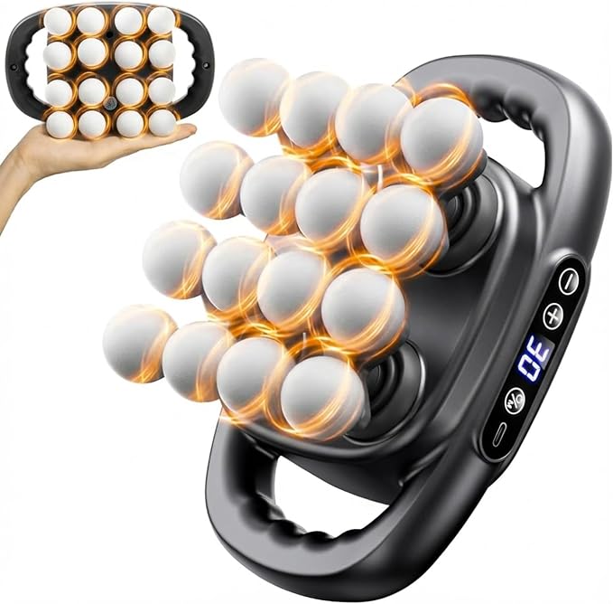 Mini Massage Gun, 2026 Upgrade Portable Deep Tissue Massager with 16 Heads & 3 Modes, 30 Intensity Levels, Ultra-Quiet for Neck, Back, Legs Pain Relief, Ideal for Women, Travel, Home & Office Use