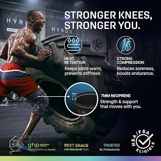 Modvel Strength 7mm Knee Sleeves (Pair) for Weightlifting & Powerlifting (USPA, IPL Approved) | High-Performance Knee Compression Support For Squats, Weight Lifting - Men and Women
