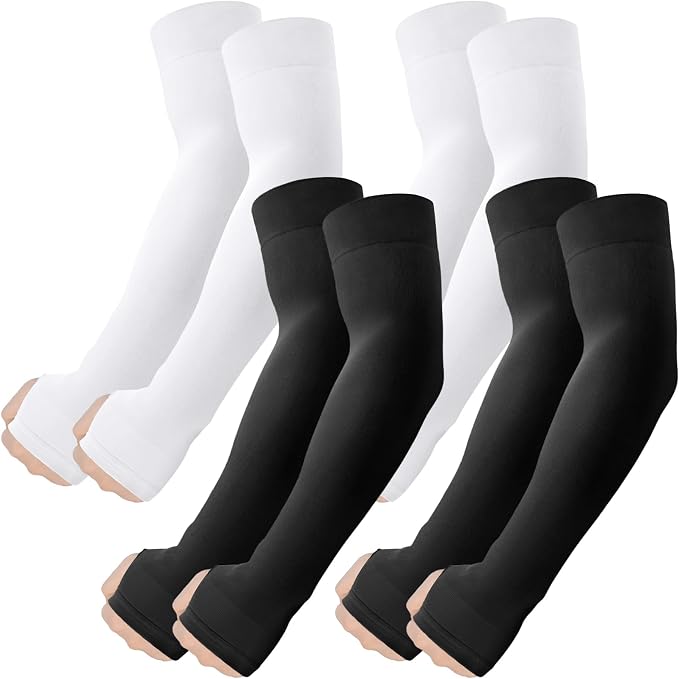 ROXUN Arm Sleeves with Thumb Hole, Cooling UV Sun Protection for Men/Women | High‑elastic fabric,compression tattoo cover up for men/women,great for outdoor activities