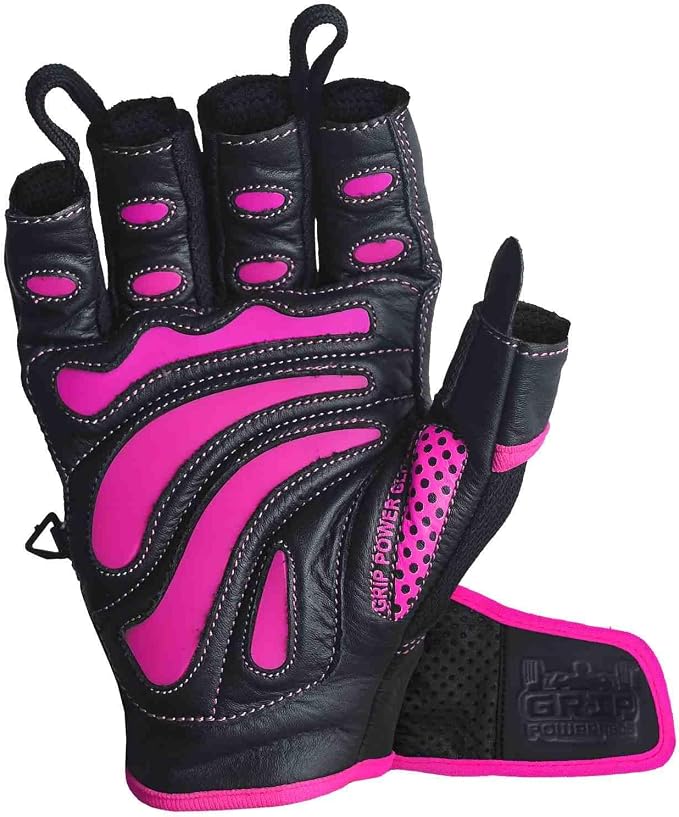 Elite Leather Gym Gloves – Grip & Comfort Design for Weightlifting, Powerlifting, Bodybuilding & Strength Training Workouts for Men & Women