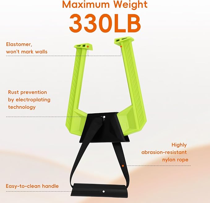 Portable Pull Up Bar for Doorway,Travel Pull Up Bar,Adjustable Home Gym Equipment,Dual Handle Design for Pull-Ups,Maximum Load Capacity of 330lb, No Screws Installation