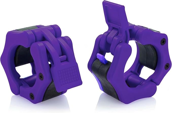 USA Made Olympic Barbell Collar 2 inch Quick Release Pair of Locking 2" Pro Weight Bar Plate Locks Clamp Clips for Workout Weightlifting Fitness Training