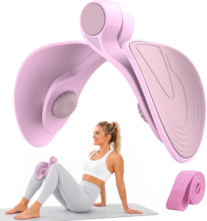 Pelvic Floor Exercise Devices 35lb Resistance Kegel Thigh Trainer with Band | Pelvic Floor Muscle Training, Inner Thigh Exerciser, Postpartum Recovery Support for Women, Suitable for Women and Men