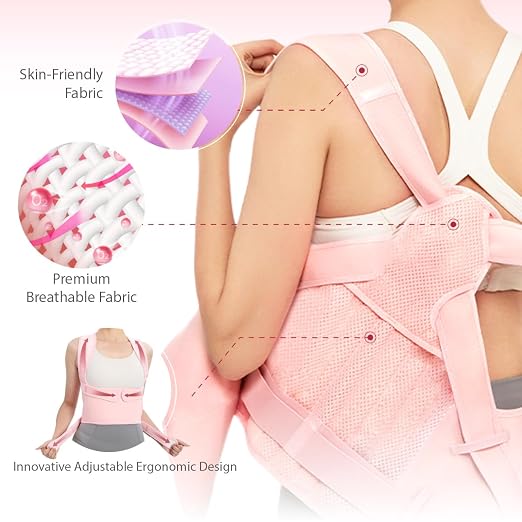 Posture Corrector for Women/Men Adjustable Full Back Brace Support | Upper & Lower Back for slouching,breathable&Lightweight,Back Pain Relief,Shoulder Straightener