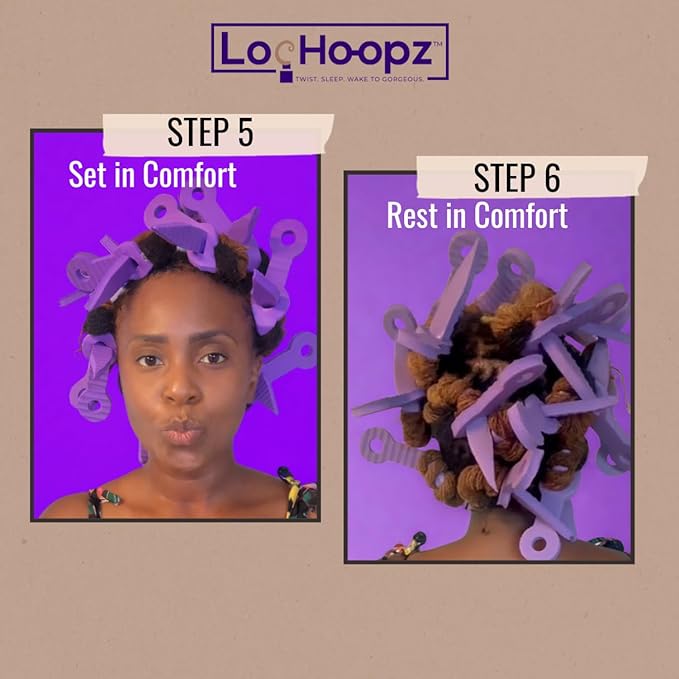 – 10 Long Hair Foam Curling Loops for Microlocs & Sisterlocks, No Heat Hair Curlers for Natural Curls, Soft Sleep-Friendly Rollers for Textured Hair.