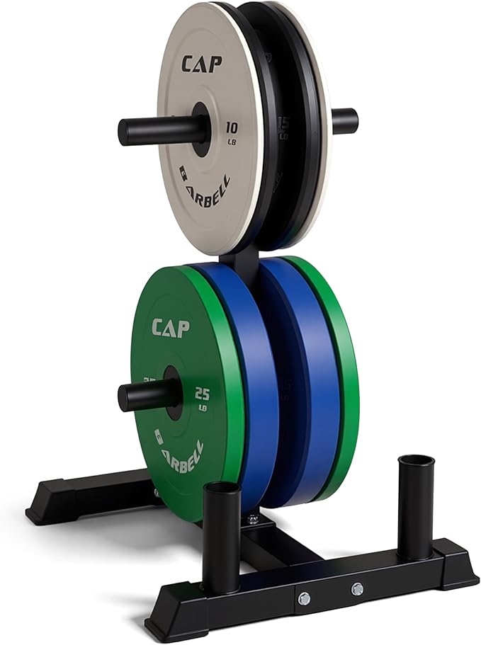 CAP 2-inch Olympic Bumper Plate Weight Set | 100-370 lbs | Multiple Colors | Storage Rack Optional