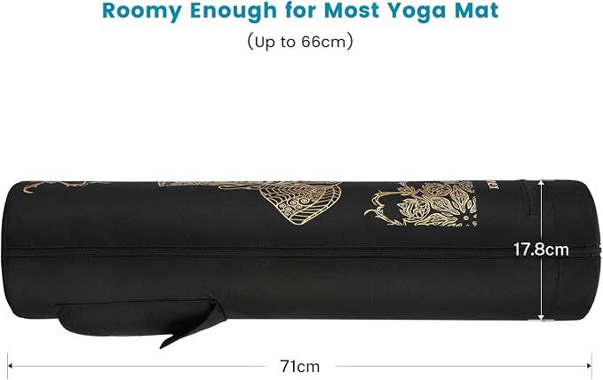 Gonex Yoga Mat Bag, Full-Zip Mat Carrier | 600D Oxford Fabric, Wet Pocket, Front Zip Pocket, Adjustable Strap, Fits Mats up to 26"