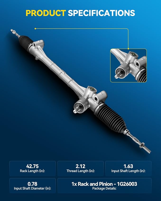 PHILTOP Power Steering Rack and Pinion for 10-15 Prius, 11-17 CT200h | No.1G26003, 4551047050, 4551076010