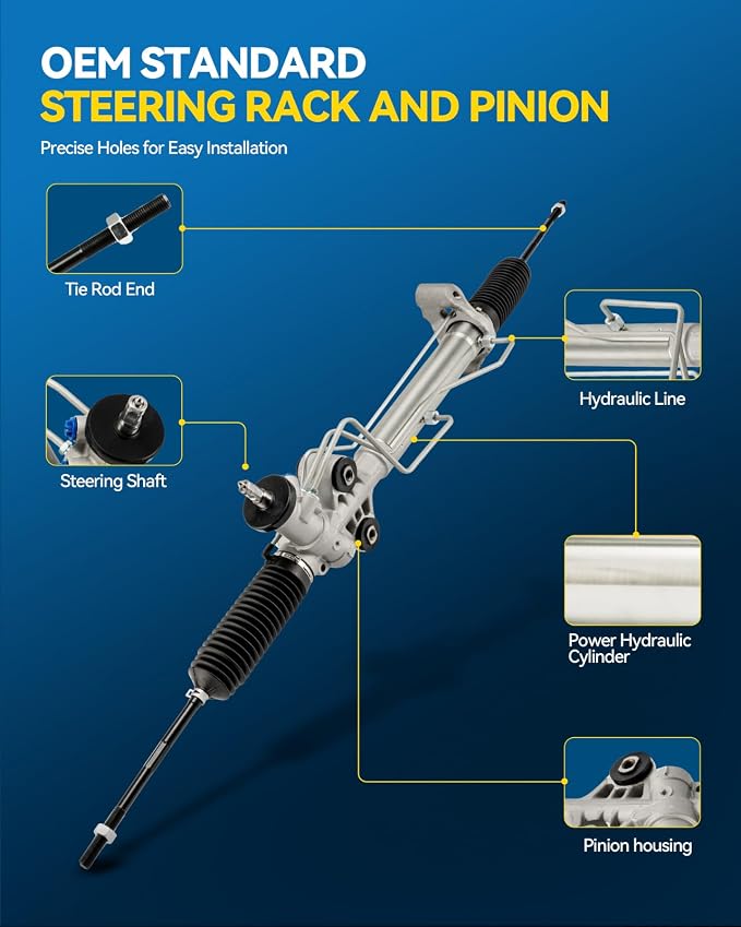 PHILTOP Power Steering Rack and Pinion for Express & Savana 1500 2500 | 2003-2014 Express/Savana 1500, 2003-2006 Express/Savana 2500 Replace No.221018, 26095478, 19207099, 19330573