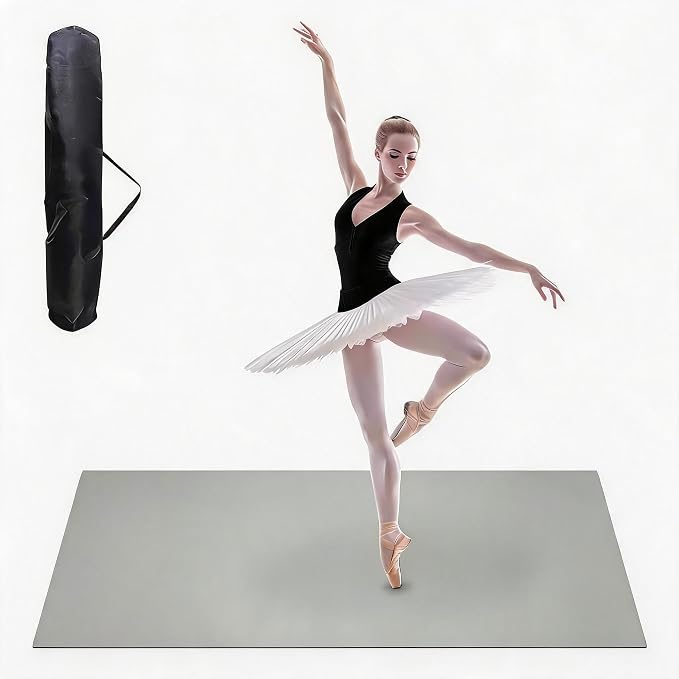 6 x 4 ft Dance Floor,Portable Dance Floor Mat,PVC Non-Slip Exercise Flooring for Ballet Jazz & Pop for Home and Gym