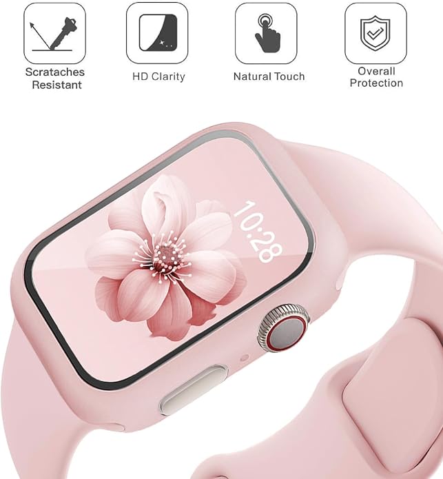Sport Band and Case for Apple Watch Band 40mm 44mm 46mm 42mm 41mm 45mm 38mm iWatch Bands for Women/Men,Silicone Waterproof Strap with Cover Combo for Apple Watch Series 11 10 9 8 7 6 5 4 SE Ultra/2 3