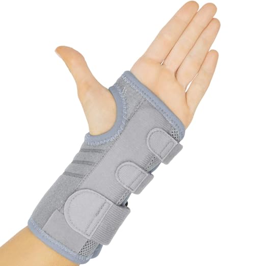 Vive Carpal Tunnel Wrist Brace with Splint for Left or Right Hand | Adjustable Night Wrist Support Splint Immobilizer for Men & Women - Cockup Brace for Arthritis, Tendonitis, Sprain, Injuries
