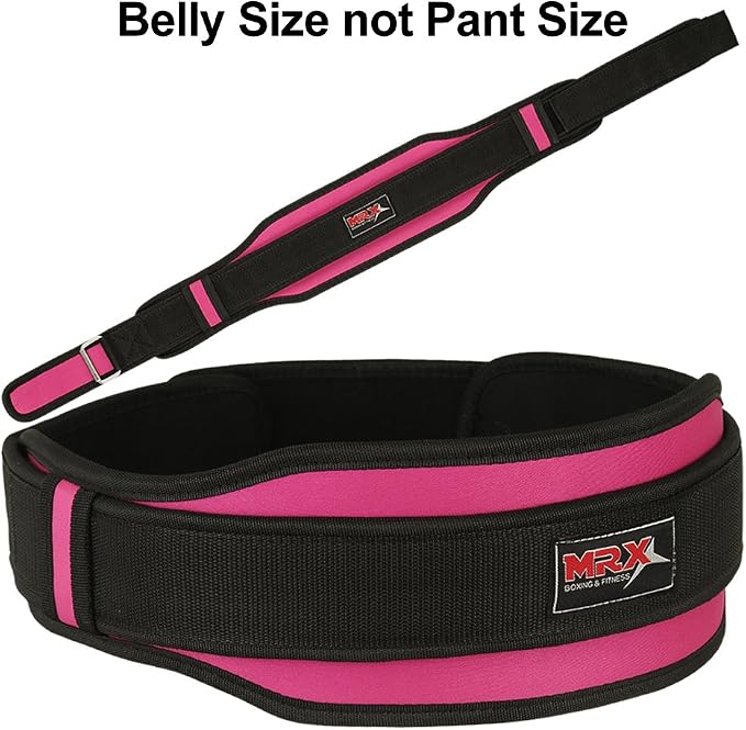 MRX Weight Lifting Belt with Double Back Support Gym Training 5" Wide Belts 11 Colors