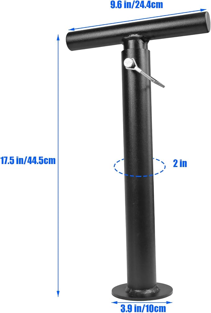 Adjustable Kettlebell Handle for Weight Plate, Heavy Duty Iron Construction, Fits Standard 2" Olympic Plates, DIY Kettlebell for Strength Training, CrossFit, Home Gym