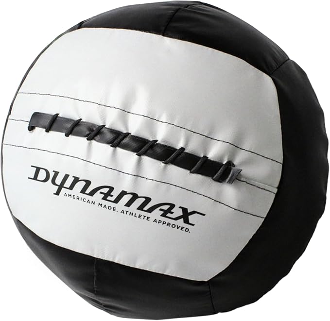 Dynamax Standard Medicine Ball, 4–30 lb Soft Shell Wall Ball, 14-Inch Weighted Exercise Ball for Strength Training, Core Workouts, Conditioning & Functional Fitness