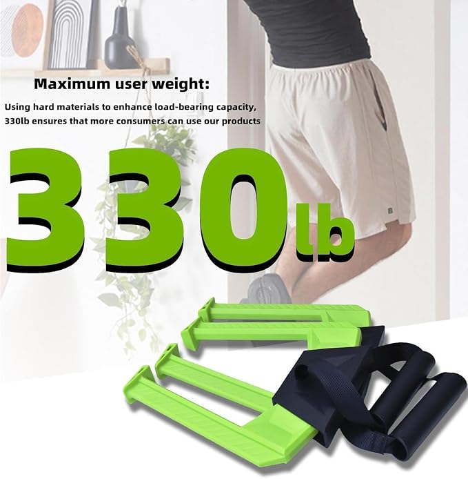 Portable Pull Up Bar - Adjustable Doorway Home Gym with 330lbs Capacity - No Screw Installation for Workout Anywhere - Lightweight Travel Fitness Equipment