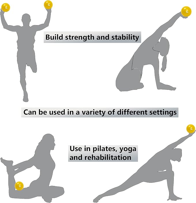 Trademark Innovations Weighted Toning Exercise Ball - Set of 2