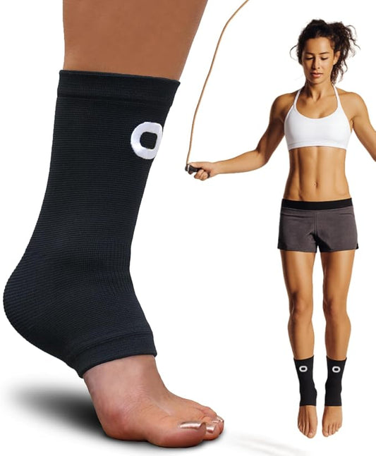 Ankle Compression Sleeve for Women & Men (Pair) – Ankle Brace for Sprain, Swelling, Achilles Tendon – Ankle Support Open Toe Plantar Fasciitis Socks for Foot Arch Support & Pain Relief