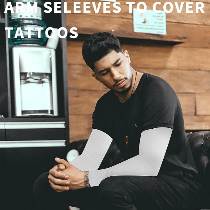Arm Sleeves for Men Women Compression Sleeves to Cover Arms for Men Working Sun Sleeves for Men Women