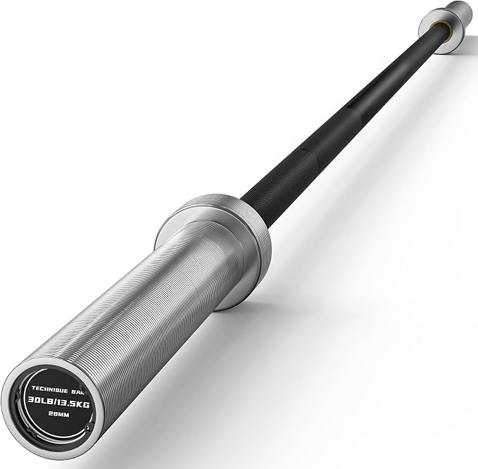PAPABABE 4ft/5ft/6ft/6.5ft Barbell 2" Short Barbell for Strength Training | 4ft/5ft/6ft/6.5ft Straight Barbell, Womens Olympic Bar with Moderate Knurling for Squats Curls Deadlifts, Weightlifting