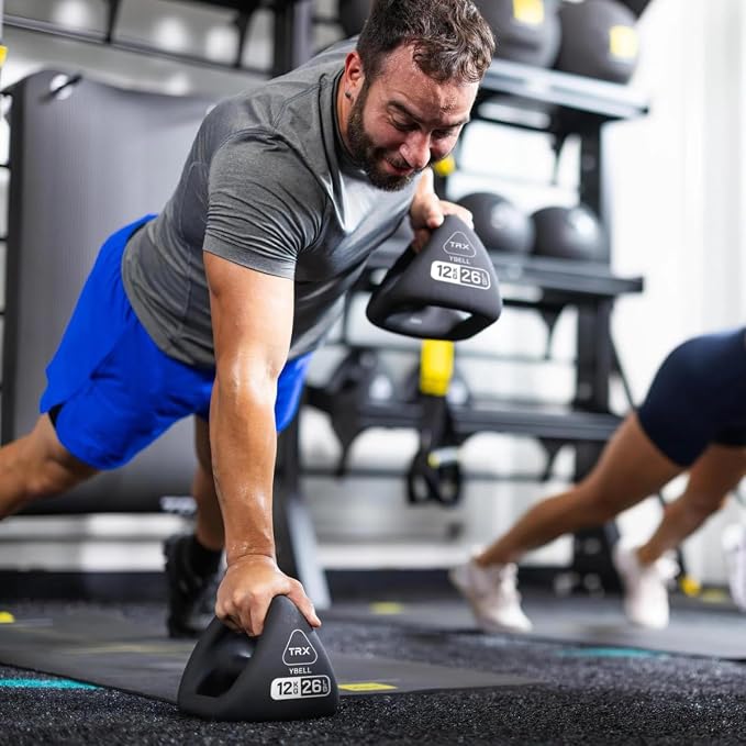TRX YBell Neo Series 3-in-1 Kettlebell, Dumbbell and Push Up Bar Workout Equipment | Commercial Grade Neoprene Coated Surface | Perfect for Strength Training & Conditioning Workouts