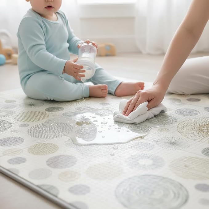 Baby Play Mat, 79x70 Inch Foldable Play Mats for Babies and Toddlers | Extra Large, Anti-Slip Crawling Mat for Floor, Reversible & Waterproof Foam Floor Mat,Baby Foam Playmat, For Tummy Time