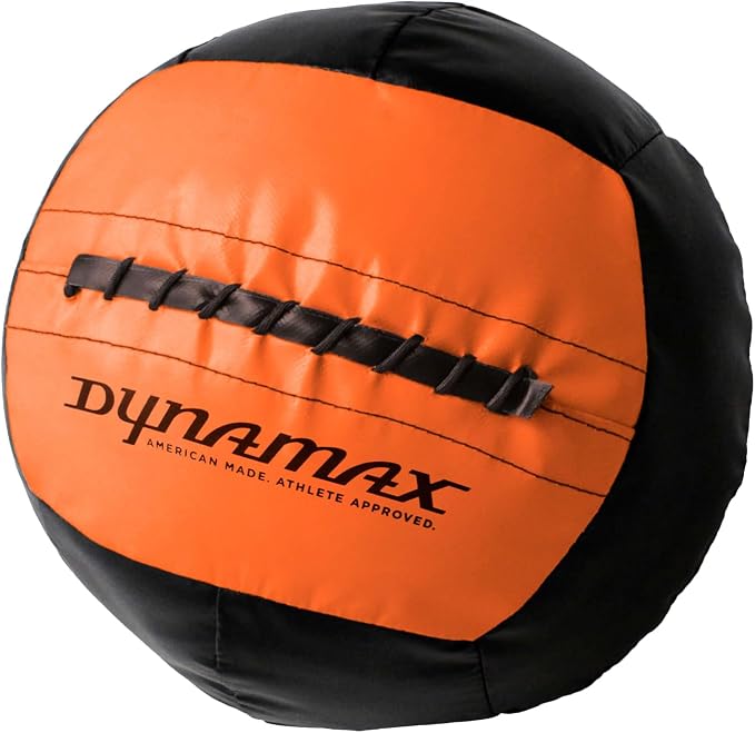 Dynamax Standard Medicine Ball, 4–30 lb Soft Shell Wall Ball, 14-Inch Weighted Exercise Ball for Strength Training, Core Workouts, Conditioning & Functional Fitness