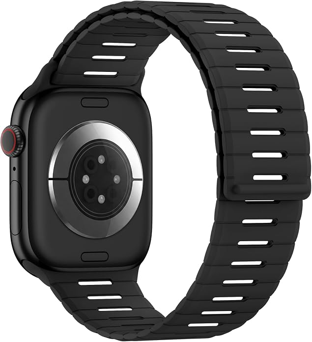 Magnetic Sport Bands Compatible with Apple Watch Bands for Men Women | Silicone Wristband 49mm 46mm 45mm 40mm 44mm 38mm 41mm 42mm, Replacement for iWatch Ultra Series 11 10 9 8 7 6 5 4 3 2 1 SE