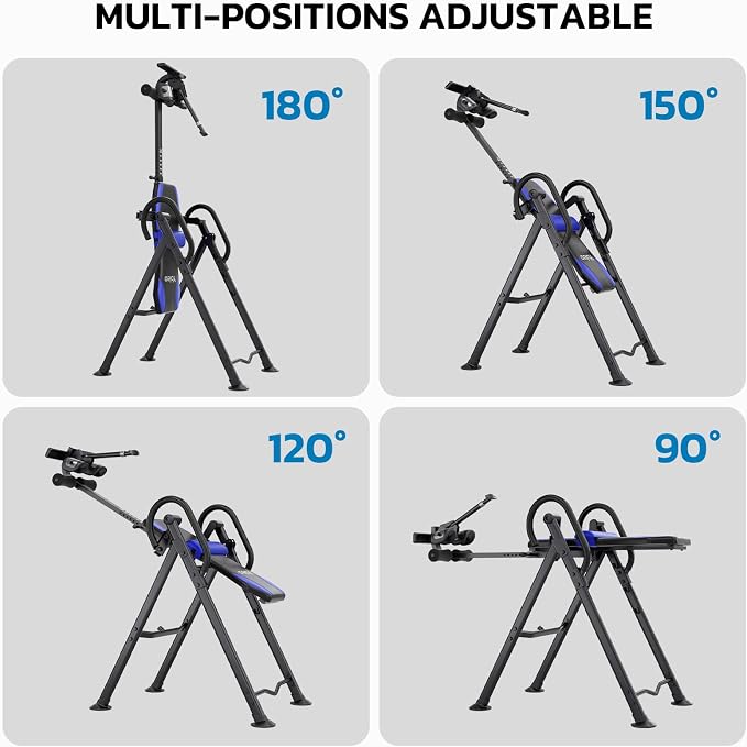 YOLEO Gravity Inversion Table for Back Pain Relief 2026 New Inversion Table w/Lumbar Support Easy to Assemble Back Stretcher Machine 300 lbs